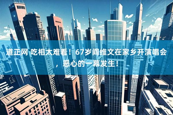 道正网 吃相太难看！67岁阎维文在家乡开演唱会，恶心的一幕发生！