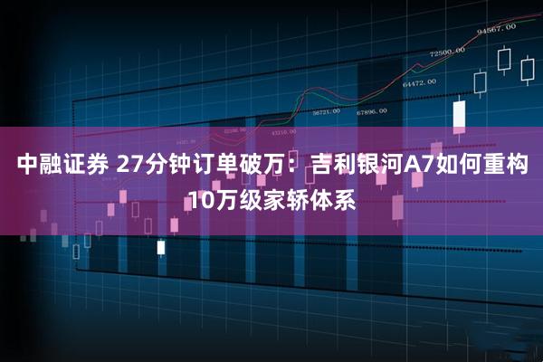 中融证券 27分钟订单破万：吉利银河A7如何重构10万级家轿体系
