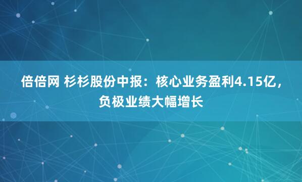倍倍网 杉杉股份中报：核心业务盈利4.15亿，负极业绩大幅增长